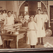 Girls in cookery class, Melbourne Orphanage, Brighton